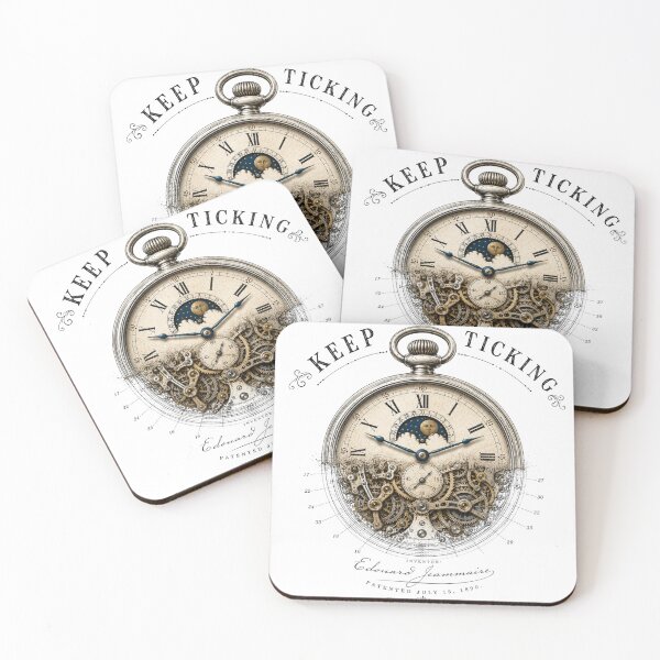 Item preview, Keep Ticking – Vintage Pocket Watch Patent Art designed and sold by thepatentstudio.