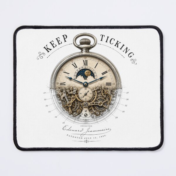 Item preview, Keep Ticking – Vintage Pocket Watch Patent Art designed and sold by thepatentstudio.