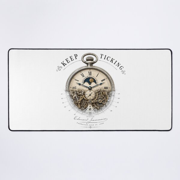 Item preview, Keep Ticking – Vintage Pocket Watch Patent Art designed and sold by thepatentstudio.