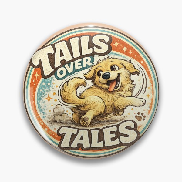 Item preview, Tails Over Tales Funny Dog Typography designed and sold by PunchDrop.