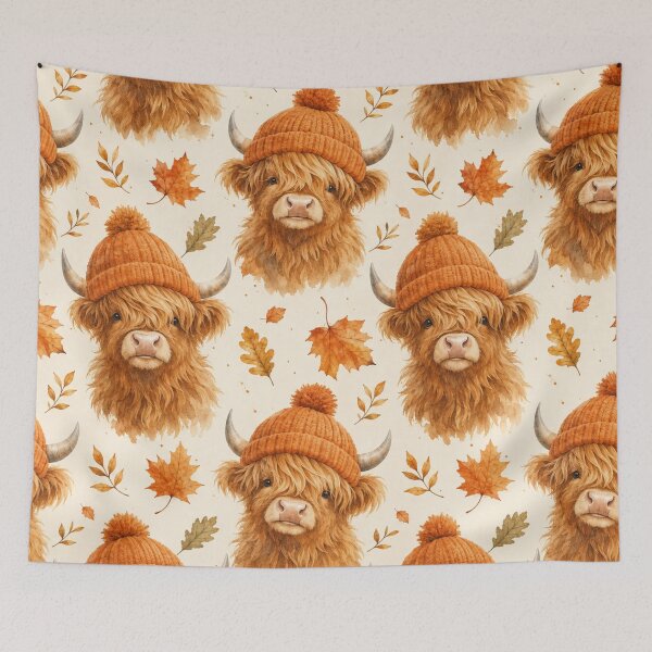 Item preview, Highland Cow Fall Hat Cute Farm Cow Autumn designed and sold by Yellowriversss.