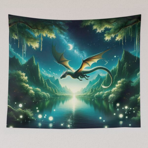 Item preview, Dragon Wings Embracing the Milky Way designed and sold by FriskyLemur.