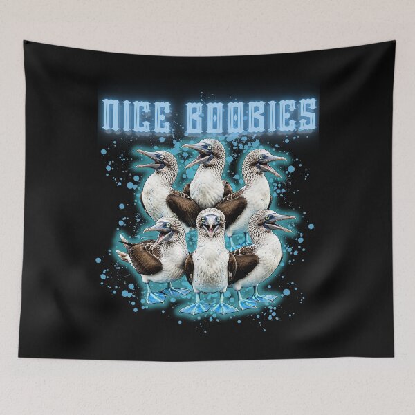 Item preview, Nice Boobies - Funny Blue Footed Booby Bird Vintage Bootleg Birdwatching Pun designed and sold by Neurospicy Trolls.