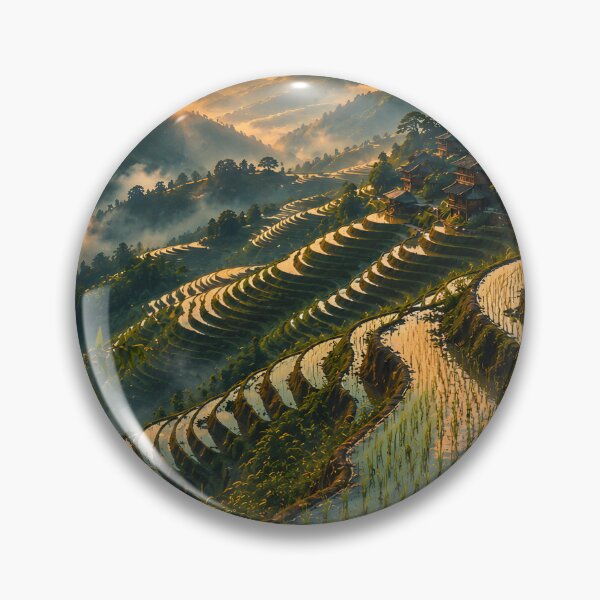 Item preview, Longji Rice Terraces China Vintage Travel Poster No. 255 | Retro Wall Art designed and sold by bauschberts.