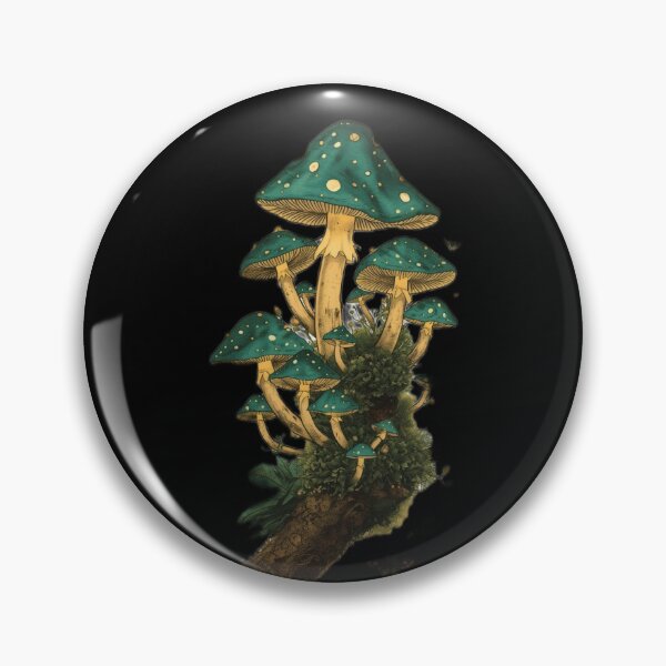Aperçu de l'œuvre Champignon bioluminescent mystique - Style cottagecore sombre et botanique créée et vendue par NEXTFORMSTUDIO.