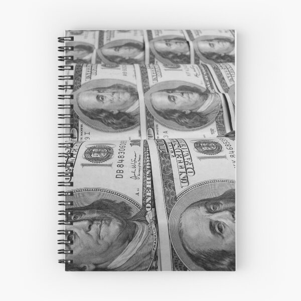 Item preview, Rolling in the Benjamins U.S. mint one hundred dollar bill sheet black and white photograph print designed and sold by Astrid Arkhangelsky.