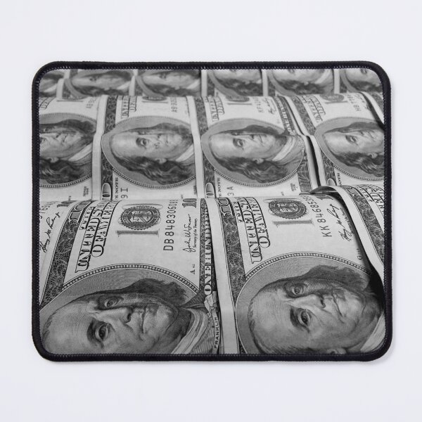 Item preview, Rolling in the Benjamins U.S. mint one hundred dollar bill sheet black and white photograph print designed and sold by Astrid Arkhangelsky.