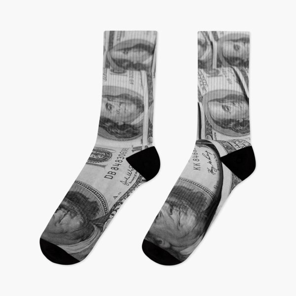 Item preview, Rolling in the Benjamins U.S. mint one hundred dollar bill sheet black and white photograph print designed and sold by Astrid Arkhangelsky.