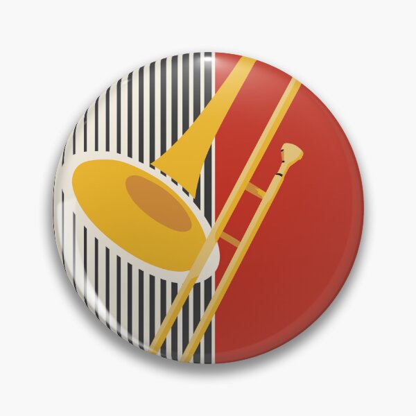 Item preview, Bauhaus Trombone Print | Minimalist Brass Instrument Art | Mid-Century Modern Music Print | Abstract Jazz Decor designed and sold by Studio pod Burom.