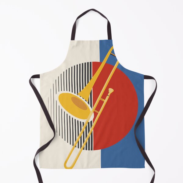 Item preview, Bauhaus Trombone Print | Minimalist Brass Instrument Art | Mid-Century Modern Music Print | Abstract Jazz Decor designed and sold by Studio pod Burom.