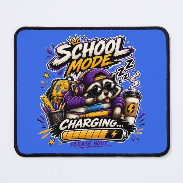 Item preview, School Mode Charging Funny Back to School Design designed and sold by OMdesign10.