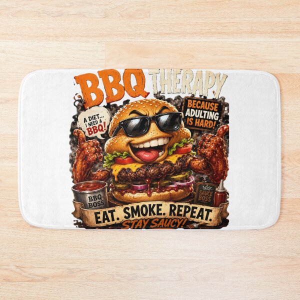 Item preview, BBQ Therapy - Funny Burger Adulting Is Hard BBQ Lover Quote  designed and sold by MY-Top-Shop.