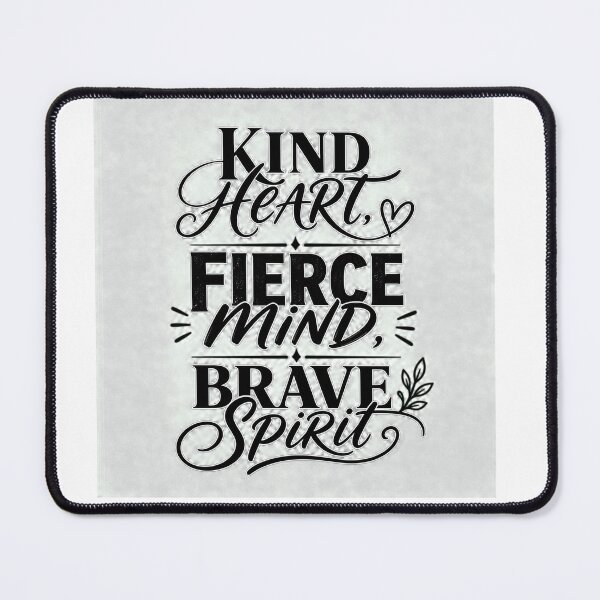 Item preview, Kind Heart Fierce Mind Brave Spirit Empowering Quote designed and sold by Aliplus+.
