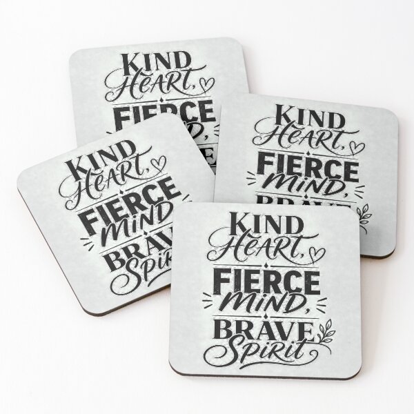 Item preview, Kind Heart Fierce Mind Brave Spirit Empowering Quote designed and sold by Aliplus+.