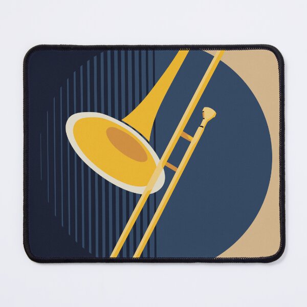 Item preview, Bauhaus Trombone Print | Mid-Century Modern Brass Instrument Art | Minimalist Jazz Decor | Abstract Music Print designed and sold by Studio pod Burom.