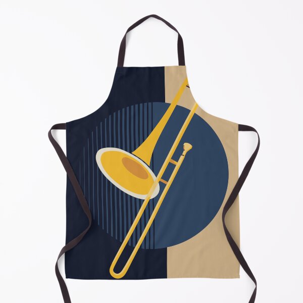 Item preview, Bauhaus Trombone Print | Mid-Century Modern Brass Instrument Art | Minimalist Jazz Decor | Abstract Music Print designed and sold by Studio pod Burom.