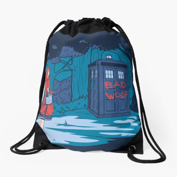 Big Bad Wolf Drawstring Bag