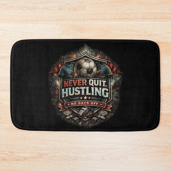 Item preview, Never Quit Hustling Soccer Motivation designed and sold by LegendCourt.