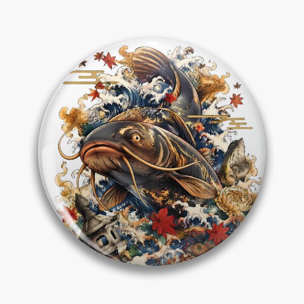Item preview, Namazu Catfish Art – Japanese Earth Shaker Yokai Ukiyo-e Illustration designed and sold by kaxymax.
