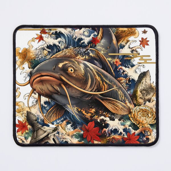 Item preview, Namazu Catfish Art – Japanese Earth Shaker Yokai Ukiyo-e Illustration designed and sold by kaxymax.