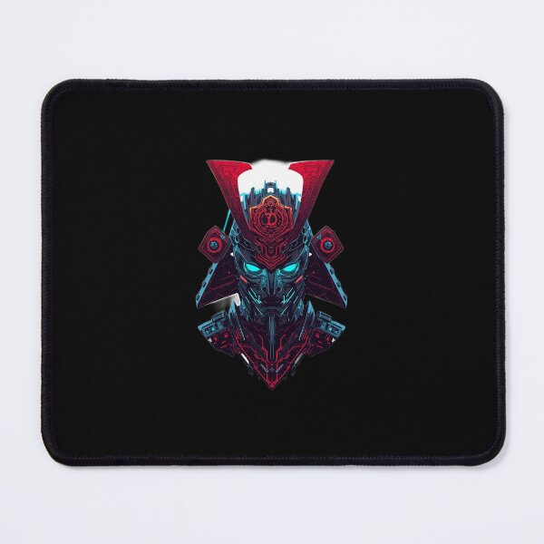 Item preview, Cyberpunk Samurai Oni Mask - Futuristic Japanese Tech designed and sold by NEXTFORMSTUDIO.
