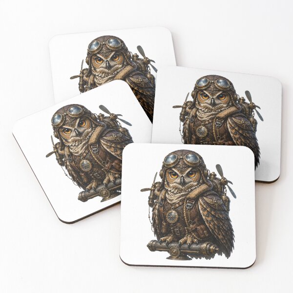 Item preview, Vintage Aviator Owl Sticker designed and sold by VerdePegajoso.