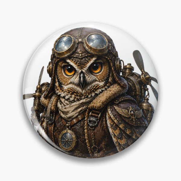 Item preview, Vintage Aviator Owl Sticker designed and sold by VerdePegajoso.