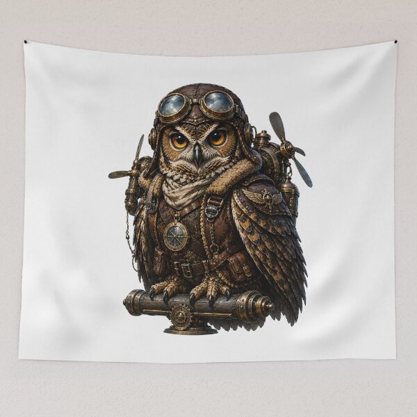 Item preview, Vintage Aviator Owl Sticker designed and sold by VerdePegajoso.