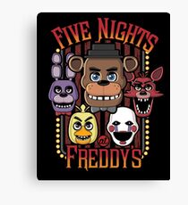 Five Nights At Freddy's Pizzeria Multi-Character Canvas Print