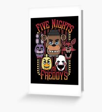 Five Nights At Freddy's Pizzeria Multi-Character Greeting Card