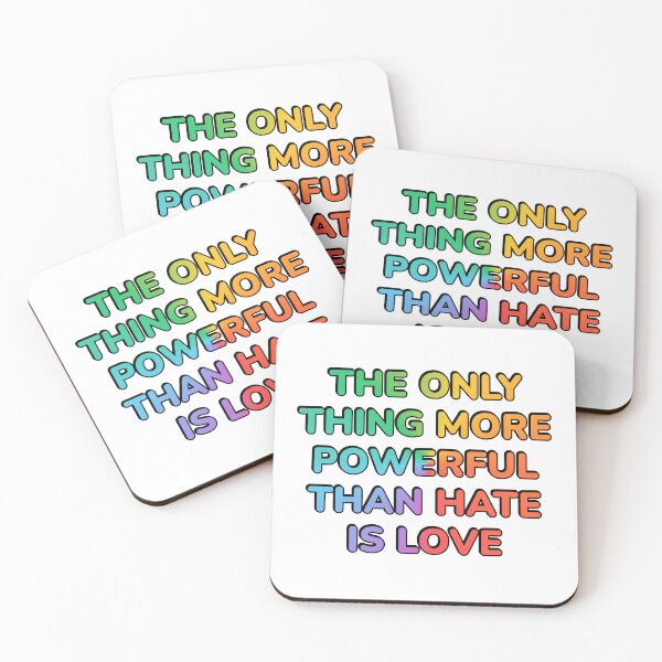 Item preview, The Only Thing More Powerful Than Hate Is Love - LGBT Pride designed and sold by Inspirationmotivation.