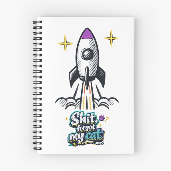 Item preview, Shit, Forgot My Cat – Funny Cat Quote Design designed and sold by Rocket&Stars.