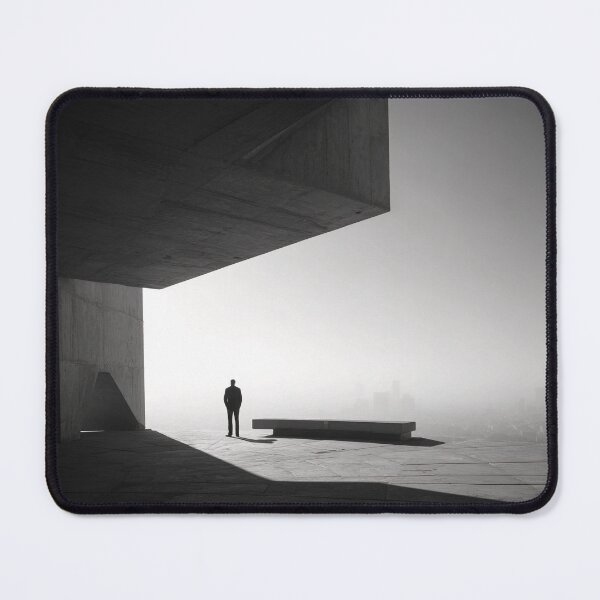 Item preview, Brutalist modern architecture silhouettes architectural black and white fine art photograph designed and sold by Astrid Arkhangelsky.