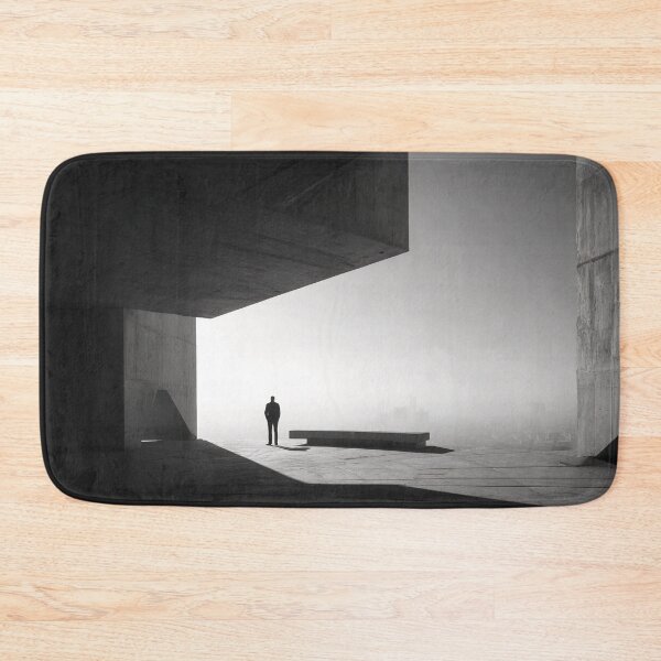 Item preview, Brutalist modern architecture silhouettes architectural black and white fine art photograph designed and sold by Astrid Arkhangelsky.