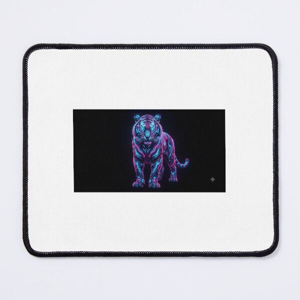 Item preview, Futuristic Neon Tiger Cybernetic Glowing Sci-Fi Tiger Graphic Art designed and sold by skpcreation.