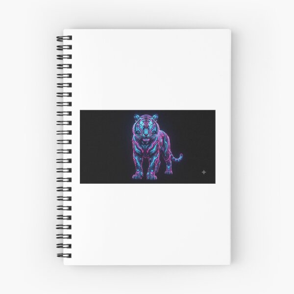 Item preview, Futuristic Neon Tiger Cybernetic Glowing Sci-Fi Tiger Graphic Art designed and sold by skpcreation.