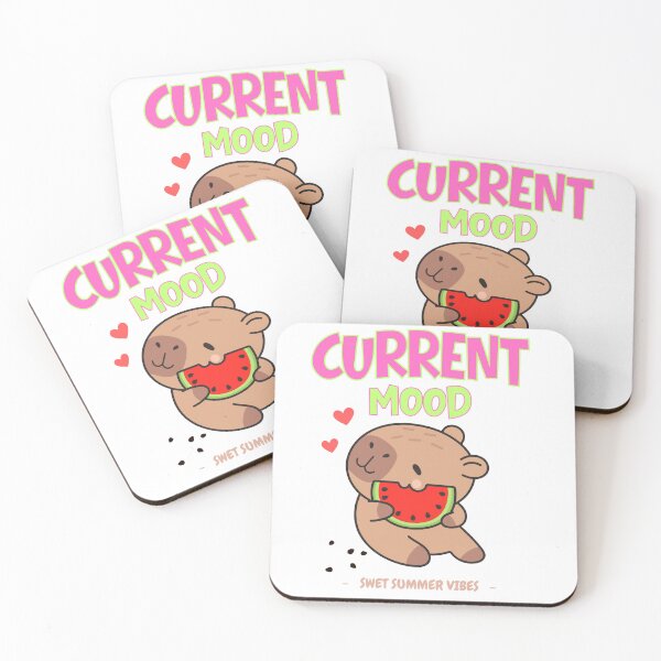 Item preview, Current Mood Capybara Eating Sweet Watermelon designed and sold by KAWAII STUDIO NB.