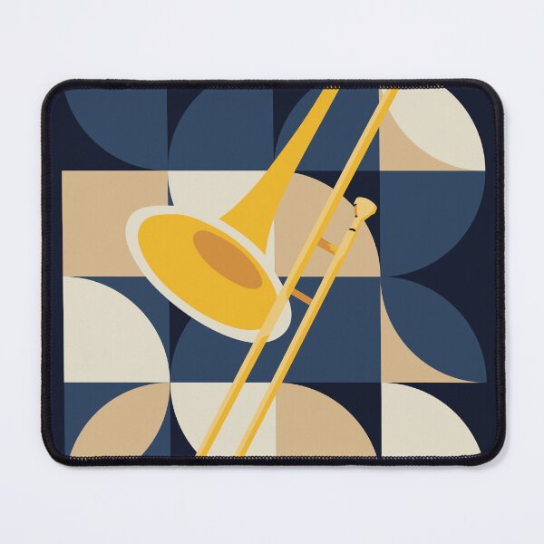 Item preview, Bauhaus Trombone Art | Geometric Brass Instrument Print | Mid-Century Modern Music Print | Minimalist Jazz Decor designed and sold by Studio pod Burom.