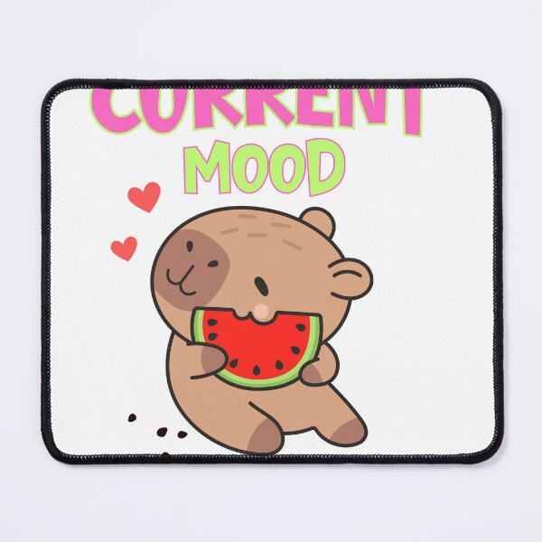Item preview, Current Mood Capybara Eating Sweet Watermelon designed and sold by KAWAII STUDIO NB.
