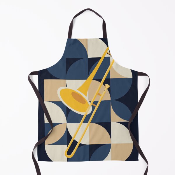 Item preview, Bauhaus Trombone Art | Geometric Brass Instrument Print | Mid-Century Modern Music Print | Minimalist Jazz Decor designed and sold by Studio pod Burom.