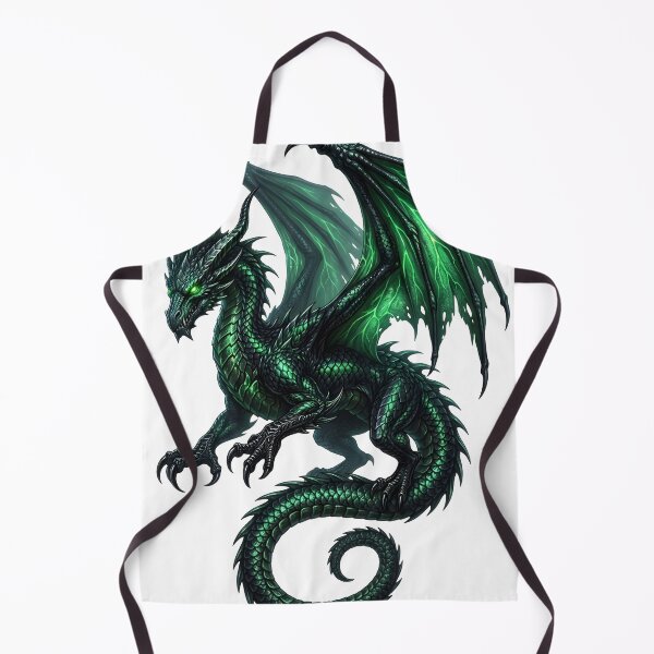 Item preview, Emerald Green Dragon Fantasy Art | Fierce Mythical Dragon Illustration designed and sold by DragonSerpent Ink.