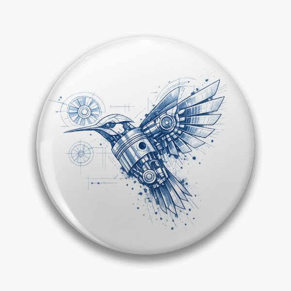 Item preview, Mechanical Turbine Hummingbird Blueprint designed and sold by teemix.