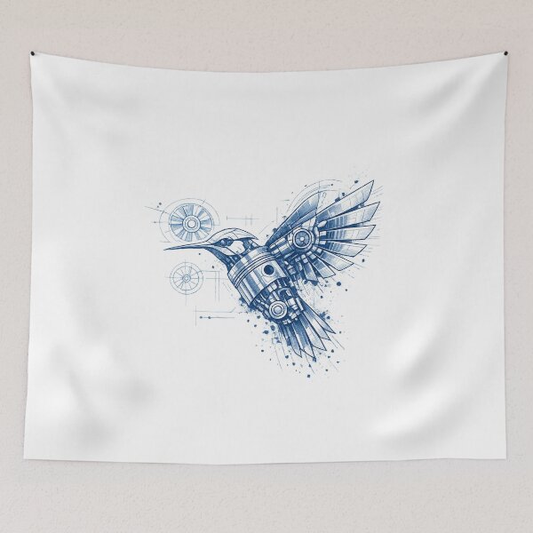 Item preview, Mechanical Turbine Hummingbird Blueprint designed and sold by teemix.