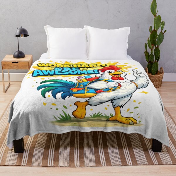 Item preview, Work Hard & Be Awesome – Cute Rooster Back to School Design designed and sold by HoMya.