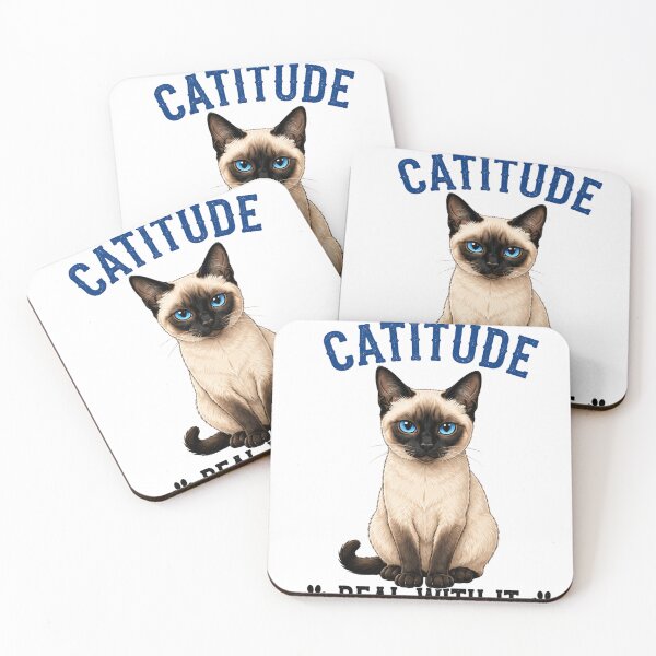 Item preview, I Have Catitude Deal With It – Funny Siamese Cat T-Shirt | Cute Cat Lover Gift | Cat Attitude Graphic Tee | Blue-Eyed Kitty Design designed and sold by TeehMeow.