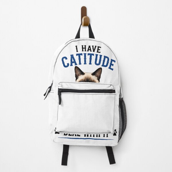 Item preview, I Have Catitude Deal With It – Funny Siamese Cat T-Shirt | Cute Cat Lover Gift | Cat Attitude Graphic Tee | Blue-Eyed Kitty Design designed and sold by TeehMeow.