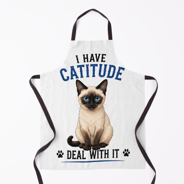 Item preview, I Have Catitude Deal With It – Funny Siamese Cat T-Shirt | Cute Cat Lover Gift | Cat Attitude Graphic Tee | Blue-Eyed Kitty Design designed and sold by TeehMeow.