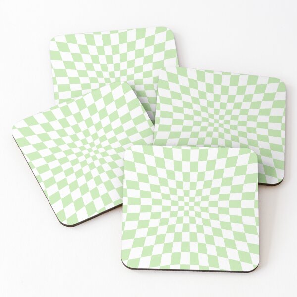 Item preview, Warped Light Green Chequered Pattern designed and sold by Jeallan Designs.