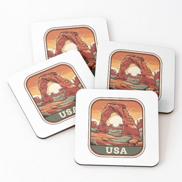 Item preview, Vintage Delicate Arch Utah National Park USA Travel Poster designed and sold by Paper Drip.