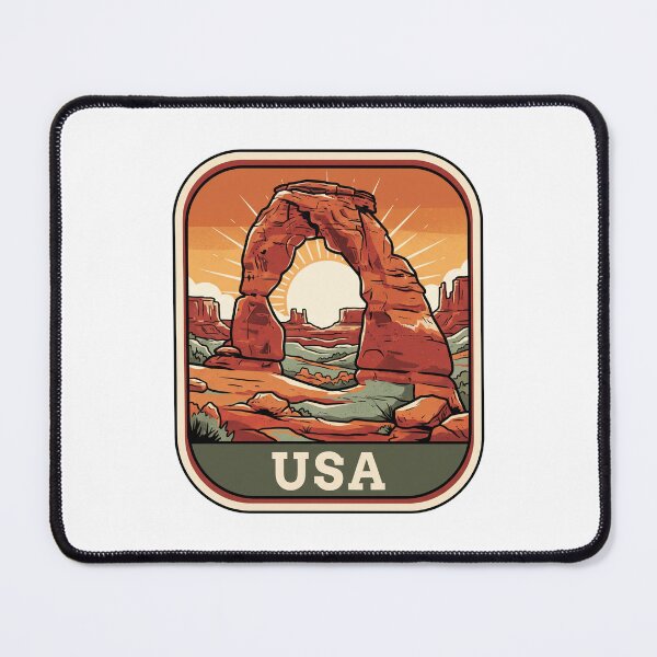 Item preview, Vintage Delicate Arch Utah National Park USA Travel Poster designed and sold by Paper Drip.